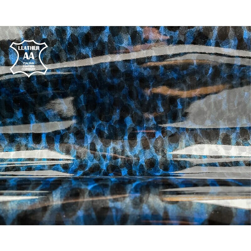 Blue Patent Lambskin With Print 0.9mm/2.25oz /  DEEP OCEAN 1129