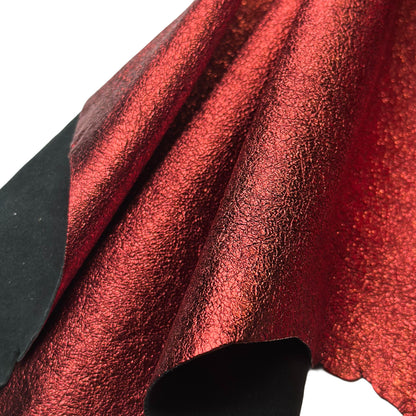 Metallic Red Lambskin Leather 1.2mm//3oz Red Metallic 1651