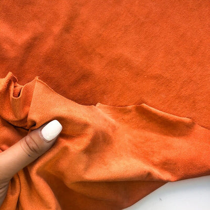 Orange Suede Lambskin Thin 0.6 mm / 1.5 oz / DUSTY ORANGE 911