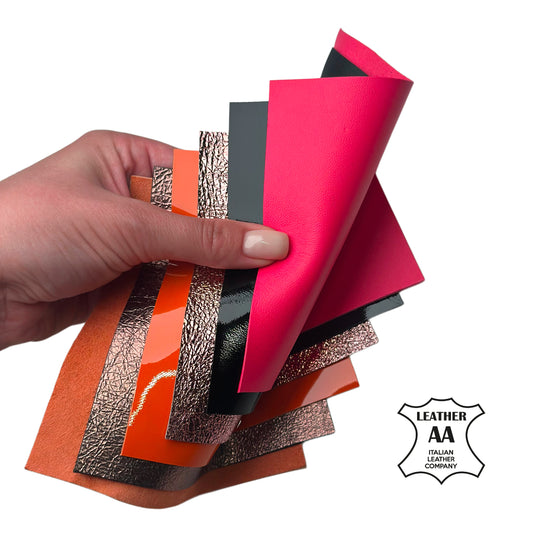 Lambskin Leather Sheets 5x5 Inch Set of 6 Pieces Of Mix Set 0.8-1.3mm//2-3.25oz