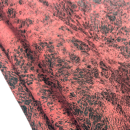 Vintage Rose Crackle Lambskin Leather 1.4mm//3.5oz Red Black1650