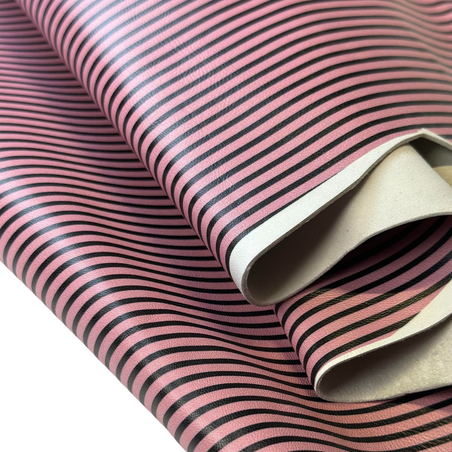 Pink Lambskin Leather With Black Lines 1.2mm//3oz PINK STRIPES 1631