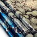Metallic Snake Print Lambskin Leather 0.9-1mm Choose One 1619