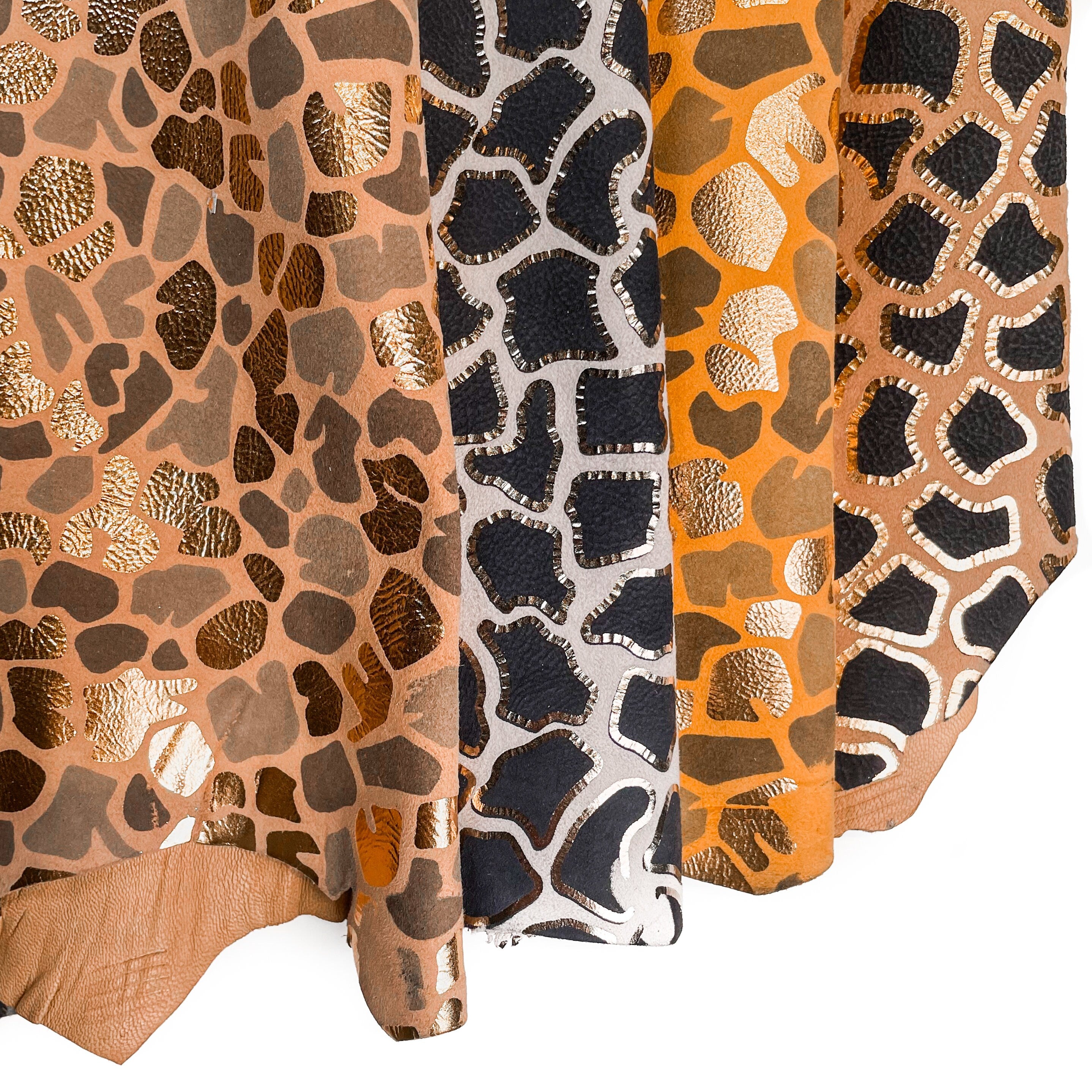 Soft Various Colors Leopard Print Lambskin 0.7 -1.0 mm/1.75-2.5oz / SPRING FLINTSTONES 1341